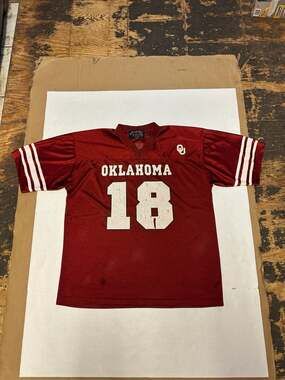 Vintage Oklahoma Sooners #18 Football Jersey by Captivating Apparel